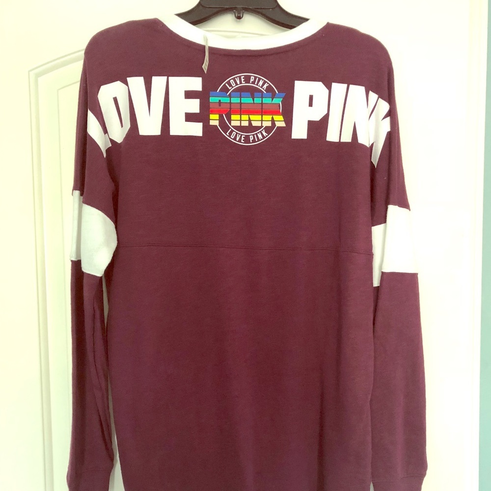 NWT “ Pink” Burgundy lounge light weight sweater